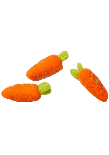 Dolıty 10 Havuç Süs Dıy El Sanatları Bitmiş Ürün Yün Keçe