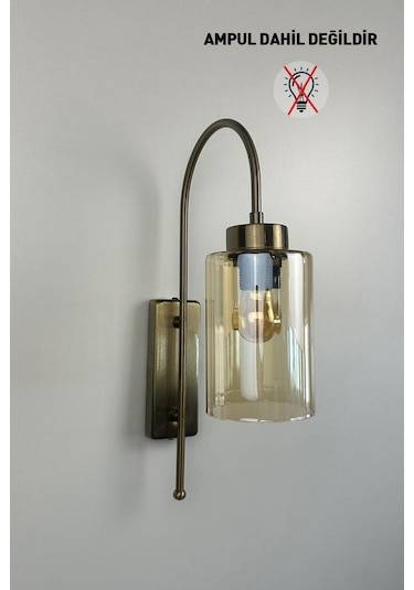 Vetra Bal Rengi Cam Aplik Duvar Lambası Modern Otel Cafe Vintage Salon Yatak Odası Merdiven Retro Bal