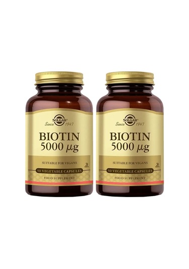 Biotin 5000 Mcg 50 Bitkisel Kapsül 2 Adet