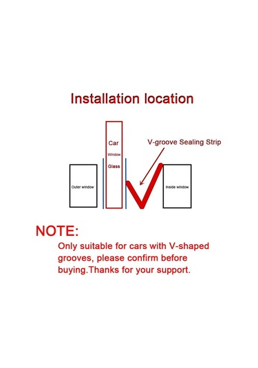 Seametal Araba Pencere Sızdırmazlık Şeridi V Şekli Araba Yan Pencere Sızdırmazlık Şeridi Oto Kauçuk Yan Pencere Kapı Aks. 56418558