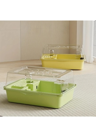 Willowhaven 5 Adet Büyük Hamster Kafesi Seti Sarı Koşu Tekerlekli Geniş Yaşam Alanı Kolay Kurulum