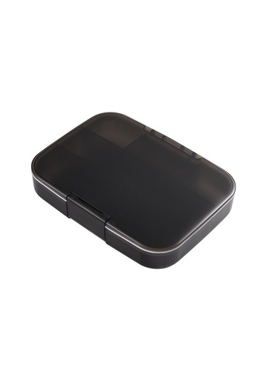 Yaozixa Siyah 9 Bölmeli Sağlam Su Geçirmez İlaç Kutusu - Günlük/haftalık İlaçları Bölerek Taşımak İçin Pratik Tasarım Çok Renkli