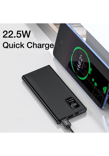 Tonex Pd-20 20000 Mah Pd 22.5w Hızlı Ekranlı Powerbank Siyah