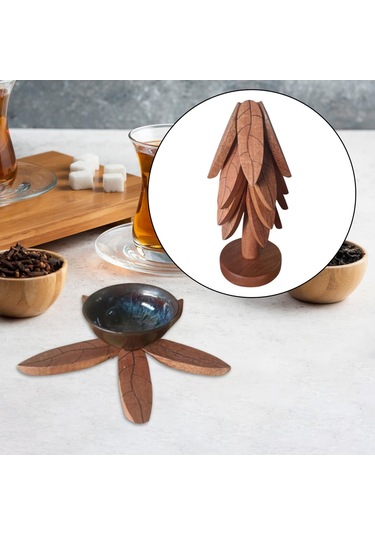 Homyl Yılbaşı Ağacı Bardak Altlıkları Sıcak Yemekler 4 Parça Set Diğer