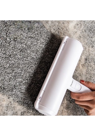 Coverzone Kedi Köpek Tüy Toplayıcı Hazneli 2 Yönlü Kıyafet Halı Yatak Kıl Toz Tüy Toplayıcı Gırgır Kırmızı