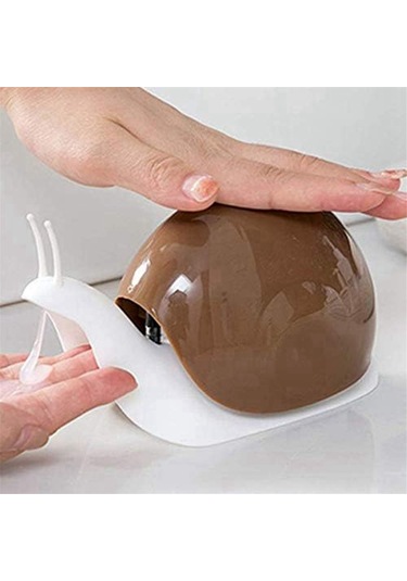 Xurunkeji Mutfak, Banyo Vb. İçin Sevimli Salyangoz Sabunluk 120ml Siyah Siyah