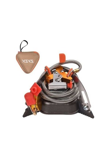 Dancemonkey Çekirdekli Brülörlü Kamp Ocağı 6800w Propan Bütanlı Ocağı Piezo Ateşlemeli Sobası Gri Gri