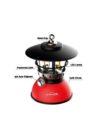 Campout Mikro Ledli Gemici Feneri Siyah