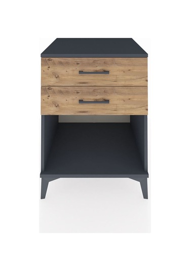 Kronos Komodin 2 Çekmeceli 60x59x80 Antrasit-çam Antrasit