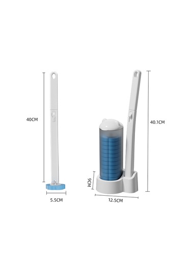 Banyo Temizliği İçin Tek Kullanımlık Tuvalet Fırçası Temizleme Kiti Beyaz Ve Gri
