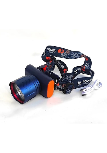 Powerdex Pd-1472 50 Watt 2200 Lümen Profesyonel Kafa Feneri Mavi - Turuncu