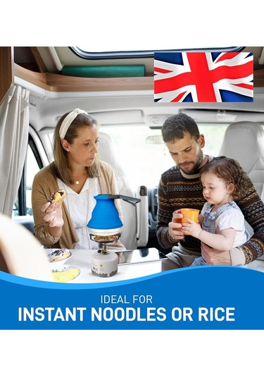 Katlanabilir Kamp Su Isıtıcısı 1,5 L Silikon Ve Paslanmaz Çelik - Gazlı Ocak Su Isıtıcısı, Kaynar Su İçin Katlanabilir Su Isıtıcısı. Gazlı Ocak İçin Taşınabilir Gazlı Su Isıtıcısı Çok Renkli