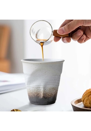 Suntek Magideal Düzensiz Kahve Kupa İçme Bardağı 6.7 Oz Çay Beyaz