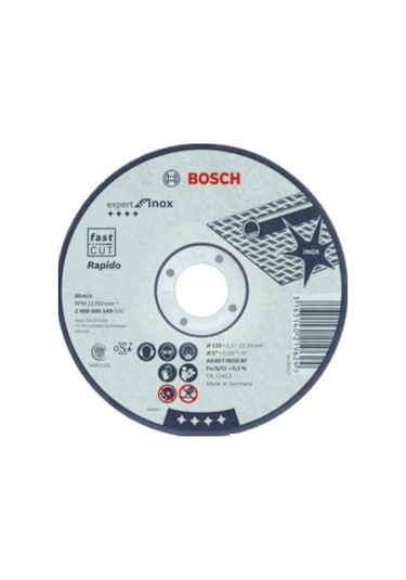 Bosch Standard For Inox Rapido 115x1.0 mm Düz Kesme Diski
