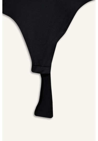 Defacto Kare Yaka Uzun Kollu Çıtçıtlı Body G1403ax25aubk81 Siyah