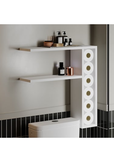 Tiny Duvar Rafı Duvara Monte, Modern Tasarım Beyaz