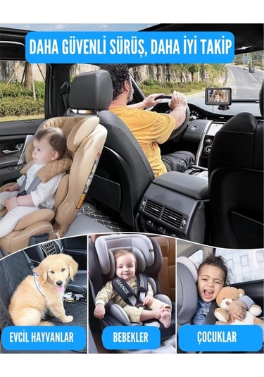 Glanz Full Hd 1080p Gece Görüşü Özellikli  Araç İçi Çocuk Bebek Kamerası