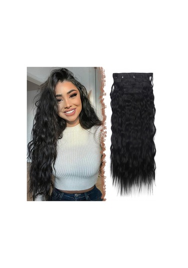 Cbtx 7 Adet / Takım Klipsli Mısır Saç Uzatma Parçaları 16 Kartlı Cornrow Kıvırcık Peruk, Renk: 27h613