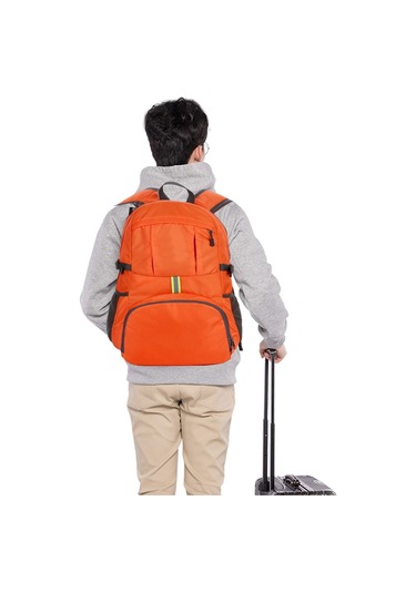 Sırt Çantası, Katlanabilir, Suya Dayanıklı, Hafif Günlük Sırt Çantası, Seyahat İçin Katlanabilir Sırt Çantası, Turuncu Diğer