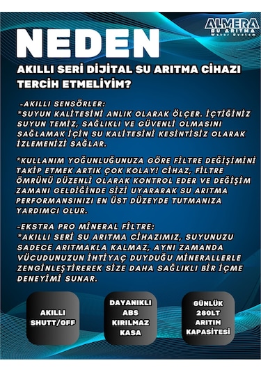 Premium 12 Lt Su Arıtma Cihazı Antibakteriyel Çelik Tank Lüks Musluk En Az Atık Kolay Kurulum