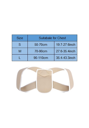 Ayarlanabilir Üst Arka Omuz Desteği Duruş Düzeltici Yetişkin Korse Omurga Brace Sırt Kemeri, Boyut: S Ten Rengi