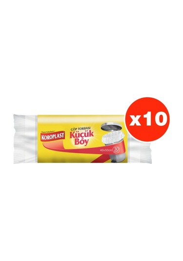 Koroplast Güçlü Küçük Boy 30lu Çöp Torbası X 10 Paket (40*50 Cm)