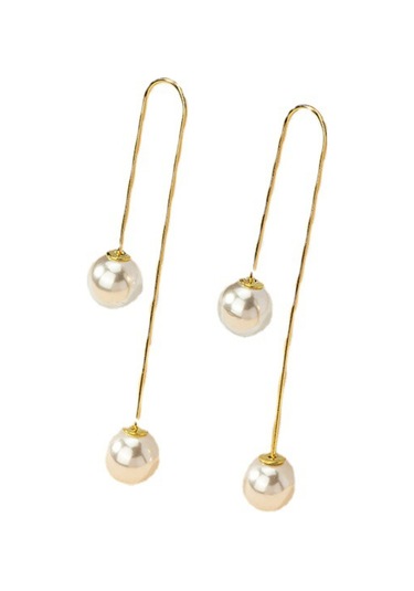 Moveevo Geometrik Gündüz & Akşam Stili Gümüş Renkli Kelebek Desenli Sürekli Parlayan Küpe Gold