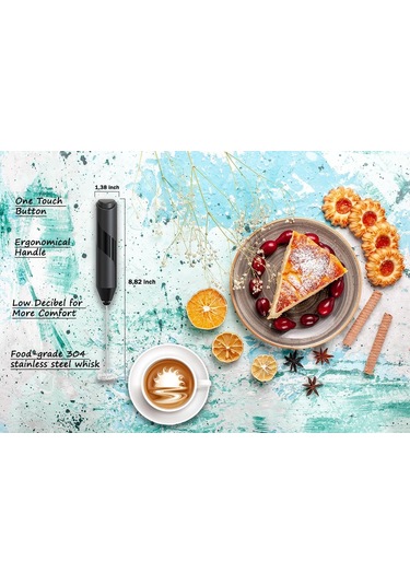 Sütlü Çeyrek Değici Stand - Milk Frother Handlid Pil Çalışmış - Elektrikli Çırpma Kahve Frothers