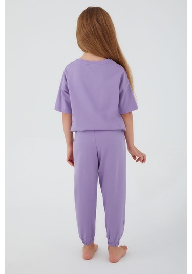 U.S. Polo Assn. Lila Kız Çocuk Pijama Takım Lila