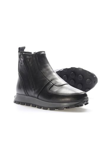 Hakiki Deri Kürklü Erkek Klasik Bot 154kma1712 Siyah