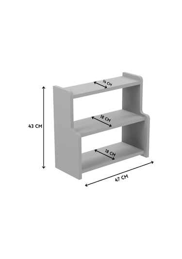 Alpa Ev Mobilya 3 Katlı Tezgah Üstü Mutfak Rafı, Baharatlık Ve Çok Amaçlı Organizer Beyaz