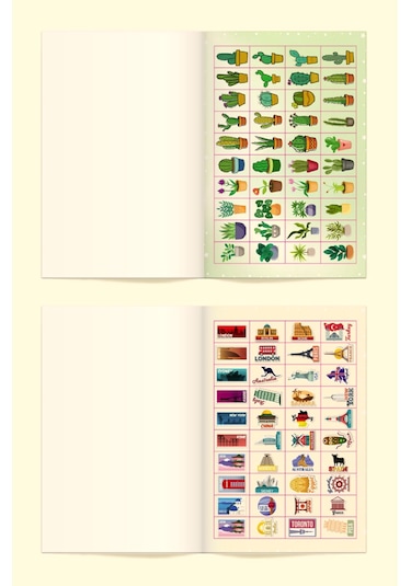 Sticker Book 2100 Adet Renkli Etiket Bang