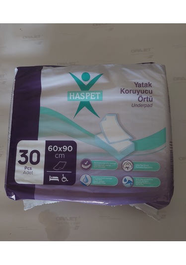 Haspet Yatak Koruyucu Örtü 30x60 Cm