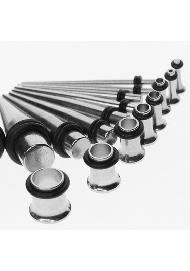 Homyl 36 Parça Kulak Göstergeleri Germe Kiti Fiş Konik 14g Gümüş