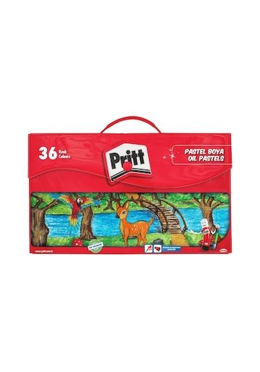 Pritt Çantalı Tutacaklı Pastel Boya ve Kalemtraş 36'lı