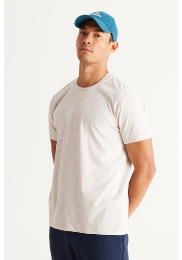Ac&Co / Altınyıldız Classics Slim Fit Bisiklet Yaka Kısa Kol Pamuklu Erkek Tişört Bej Melanj Bej Ac&Co / Altınyıldız Classics Slim Fit Bisiklet Yaka Kısa Kol Pamuklu Erkek Tişört Bej Melanj Bej