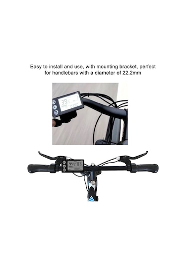 S866 Elektrikli Bisiklet Lcd Ekran 24v 36v 48v E-bike Y26383 Siyah Siyah