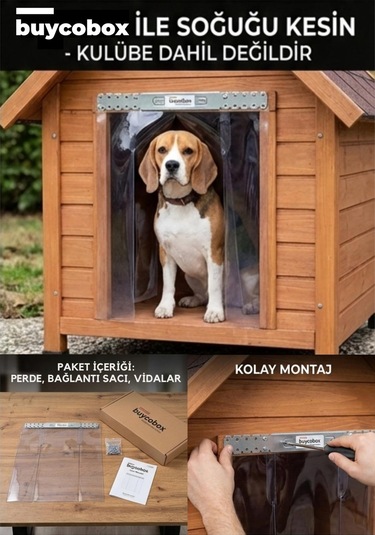 Buycobox Köpek Kulübesi Kapı Perdesi Battal