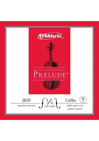 D'addario J1011 Prelude Tek Çello La A Teli 3/4 Nikel Sarım