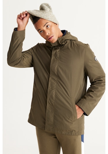 AC&Co / Altınyıldız Classics Erkek Hakı Standart Fit Normal Kesim Kapüşonlu Dik Yaka Trençkot Haki AC&Co / Altınyıldız Classics Erkek Hakı Standart Fit Normal Kesim Kapüşonlu Dik Yaka Trençkot Haki