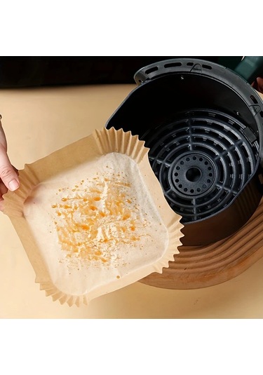 Cordial 100'lü Sarı Airfryer Pişirme Kağıdı - Yapışmaz Fırın Ve Mikrodalga İçin Sağlıklı Yağsız Pişirme