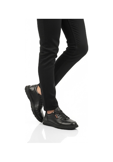 Bulldozer Siyah Ortopedik Hakiki Deri Masaj Etkili Erkek Casual Ayakkabı Çok Renkli