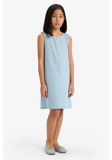 DeFacto Kız Çocuk Kolsuz Yazlık Jean Elbise E6491A825SMNM63