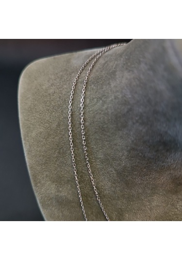 925 Ayar Gümüş Kolye Zinciri Model1 - Gümüş Renk -44cm Gümüş