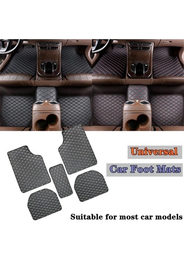 Liangmei Araba Paspaslar Pu Deri Su Geçirmez Evrensel 5 Adet Oto