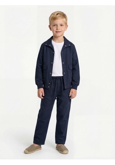 Zekids Erkek Çocuk Tasarım Pantolon-17166 Lacivert