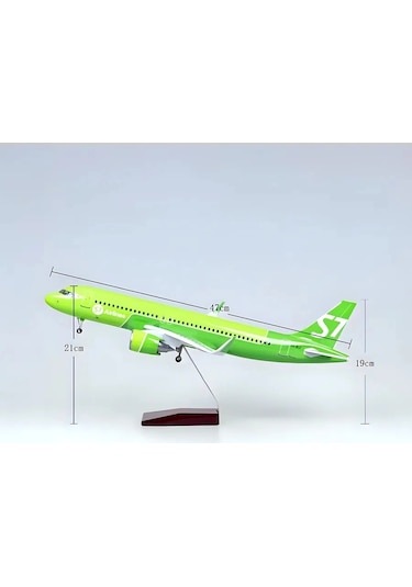 1/80 Ölçek Airbus A320 Neo S7 Airlines 47 Cm Model Uçak