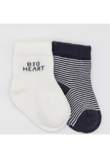Bistyle Big Heart Penye Soket Çorap 2'li Bs10117 Antrasit Antrasit