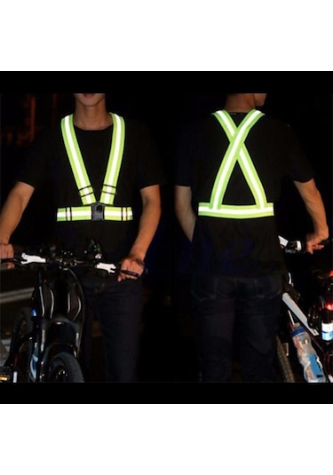 Yüksek Görünümlü Reflektörlü Pratik Şerit Ikaz Yeleği ( Esnek )