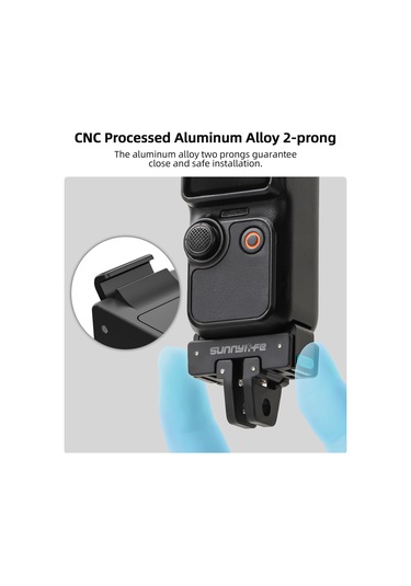 Hombey Osmo Pocket 3 İçin Çift Arayüzlü Hızlı Montajlı Alüminyum Eklenti: Çok Fonksiyonlu Genişletme Adaptörü